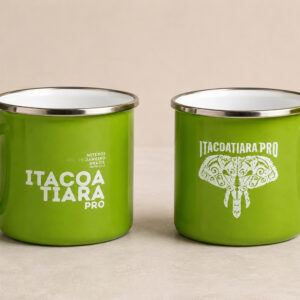 Caneca Verde de metal Esmaltado- Itacoatiara Pro 2026